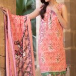 Slushy Rumbler 3 piece stitched prêt ready to wear salmon color Zeen Cambridge women online shopping Pakistani dress for sale - Pakistan Pret Wear Front