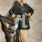 Embroidered Unstitched 3 Piece Pakistani Linen Dress On A Discount Price For Shopping Online By Nishat Linen Winter Collection 2017.