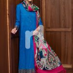 Printed Unstitched 3 Piece Karandi Pakistani Dress On A Discount Price For Shopping Online By Nishat Linen Winter Collection 2017.