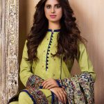 Embroidered green pret wear dress by kayseria dresses 2018