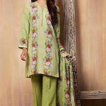 Green 3 Piece Unstitched Pakistani Pret Wear By Kayseria Collection 2018