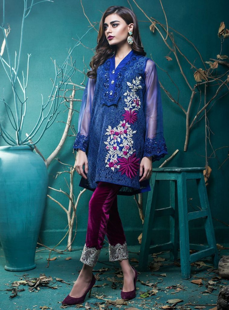 Midnight sparkles embroidered ready to wear prêt wear by Zainab Chottani sale online