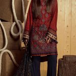 Pretty red Color 3 Piece Unstitched Pret Wear Available Online By Orient textile Outlets 2018