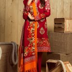 Ravishing red Unstitched Pakistani Khaddar Dress By Orient Textile Mills online 2018