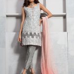 Pretty grey silk ready to wear prêt wear available by Zainab Chottani dresses online