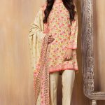 Graceful linen dress in green by Kayseria winter collection