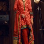 Unstitched orange 3 Piece Pakistani pret wear Dress By Orient Textile Pret collection 2018