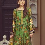 Beautiful unstitched green dress by Eden Robe Office wear collection 2019