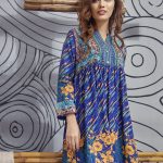 Casual blue ready to wear kurti by Eden Robe pret wear collection 2019