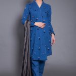 Decent blue embroidered pret wear dress by Generation pret wear collection 2018