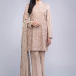 Persian almond 3 piece stitched dress by Bareeze pret wear collection 2019