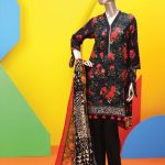 Ready to wear 3 piece black dress by Junaid Jamshed clothing 2018