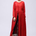Silk and organza red long pret by Generation party dresses 2019