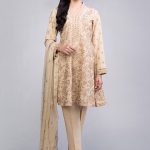 Stylish Ready to wear cream printed 3 piece suit by Bareeze winter collection 2019