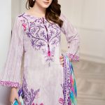 Uber chic purple unstitched pret 2 piece dress Nishat Linen clothes 2018