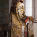 Beautiful 3 piece khaki ready to wear embroidered dress by zeen women pret collection 2019