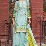 Beautiful Light Green 3 piece unstitched dress by Fridous Embroidered online 2018