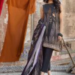 Beautiful black printed unstitched Pakistani pret wear by Chen One spring dresses 2018