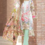 Beautiful light green Pakistani unstitched dress by Fridous Spring summer Collection 2018