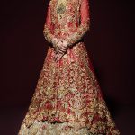 Beautiful red desi Pakistani dress by Pakistani bridal fashion designer