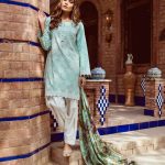 Bold green unstitched Pakistani pret wear by Kapray online spring dresses 2018