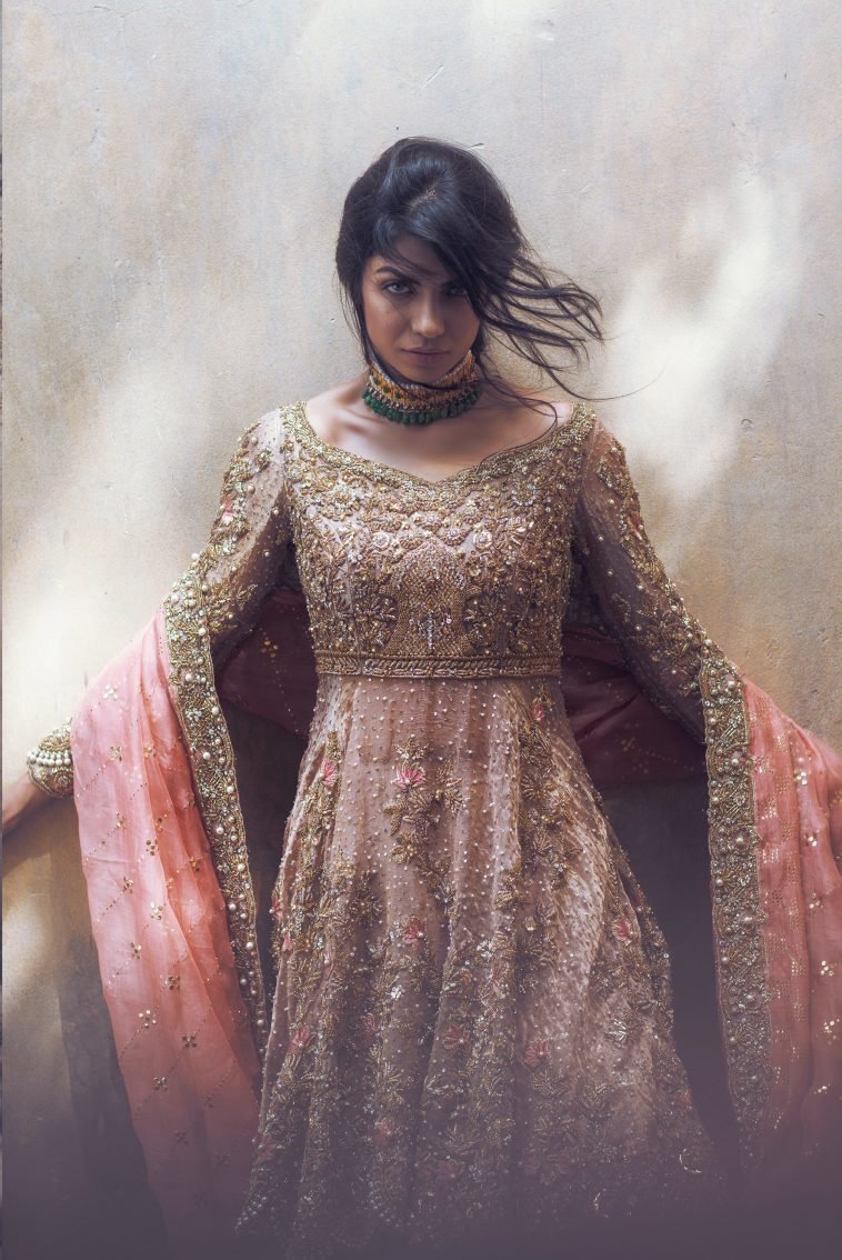 Buy this beautiful fairy tale inspired Pakistani designer wear bridal dress by Latest Pakistani wedding wear collection