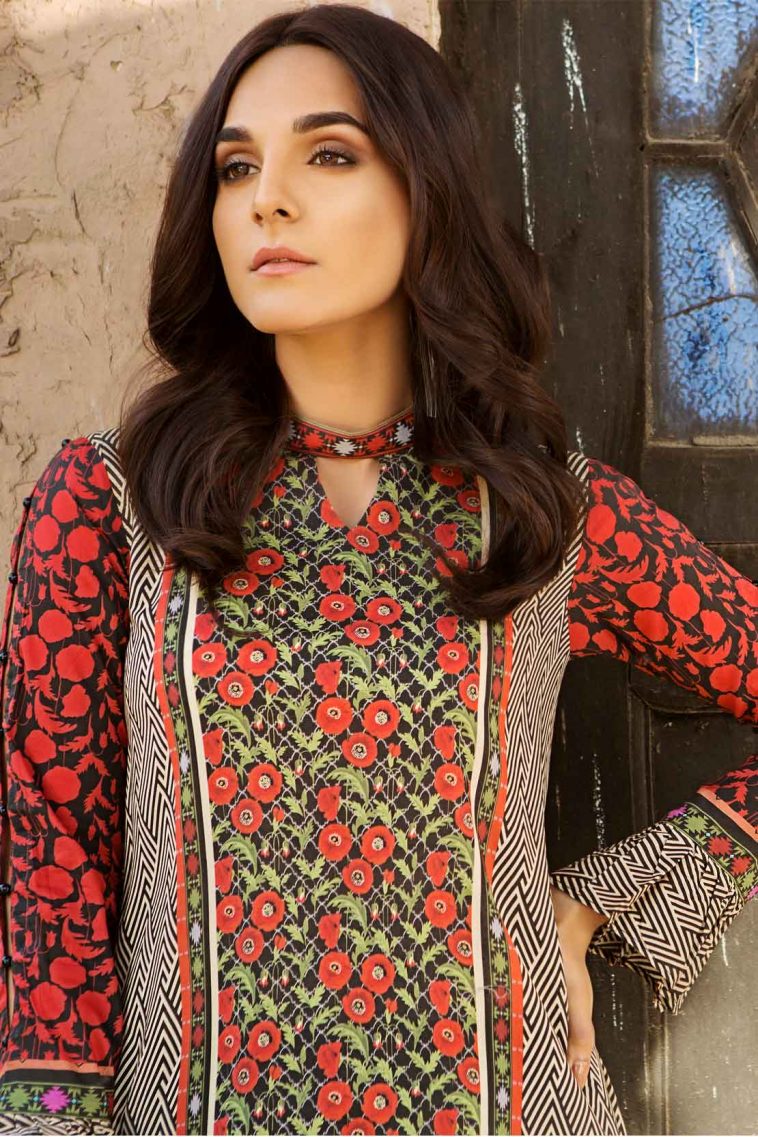 Buy this lawn printed dress by Pareesa Casual Pakistani clothes in UK 2018 available at a best price of pkr 1399