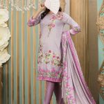 Embroidered Green 3 piece unstitched pret dress by Ayesha Alishba Spring collection 2018