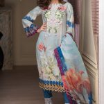 Get this ravishing Printed Pakistani unstitched dress at a best price by Firdous Malhar Exclusive 2018