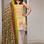 Green 3 piece Pakistani unstitched pret by Nishat Linen spring embroidered 2018