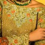 Green long Pakistani bridal outfit by Tena durrani bridal collection