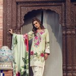 Refreshing Green unstitched Pakistani pret dress by Kapray online printed clothes 2018