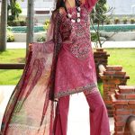 This elegant 3 piece unstitched lawn dress available at a decent price of pkr 5490 at all online and off line stores by Motifz spring casuals 2018