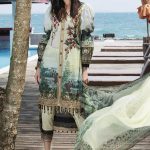 Tropical green 3 piece unstitched Pakistani dresses in Canada by Motifz Lawn collection 2018