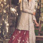 White and pink embellished Pakistani nikkah wear dress by Pakistani bridal suits