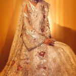 White embellished evening wear dress by pakistani wedding collection
