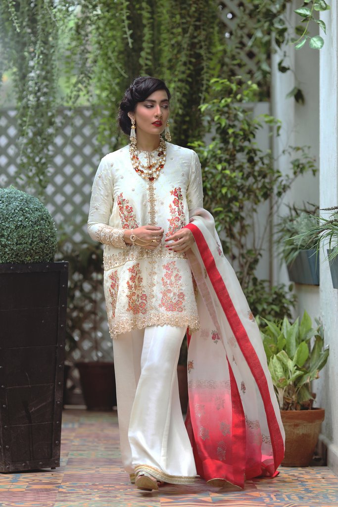 printed 2 piece stylish jamawar ready to wear dress by by Suffuse by Sana Yasir online 2018