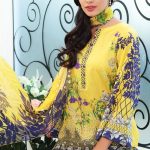 Beautiful 3 piece Yellow ready to wear embroidered dress by So Kamal pret collection 2018