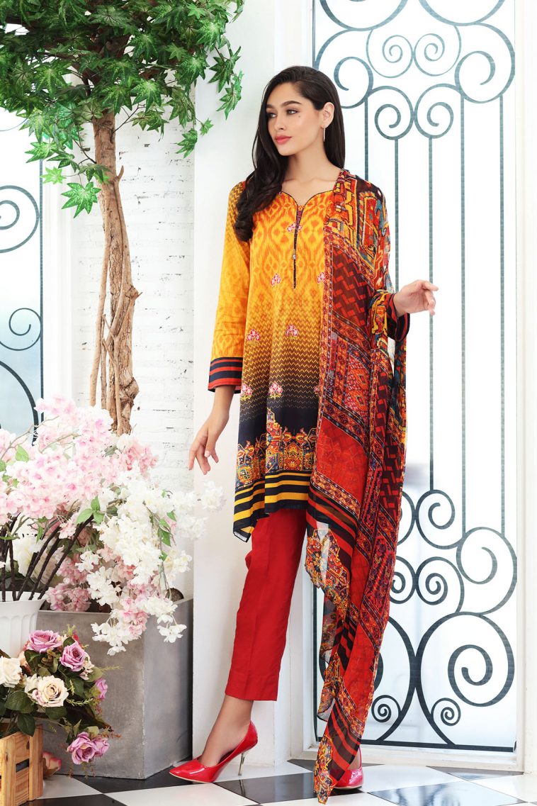 Beautiful 3 piece ready to wear embroidered lawn dress available at a decent price