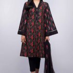 Buy Online Unstitched Black Pakistani Dress at Bareeze Sale