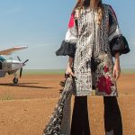 Black 3 piece Pakistani embroidered unstitched pret by Sana Safinaz casual clothes 2018
