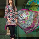 Black 3 piece Pakistani unstitched pret by Gul Ahmed casual clothes 2018
