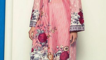 Blooming pink stitched pret wear Shirt by orient Textile embroidered collection 2018
