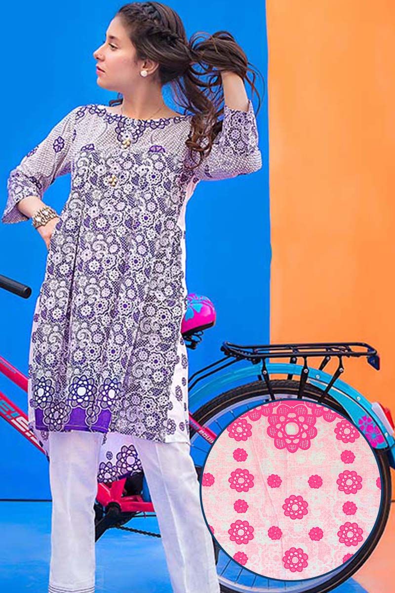 Buy this elegant Pakistani pret lawn shirt at a best price by Gul Ahmed 2018 collection