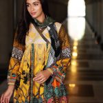 Buy this elegant Yellow lawn dress at a very reasonable dress by So Kamal 2 piece summer collection 2018