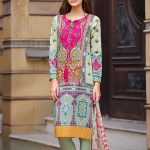 Buy this elegant green lawn 2 piece pret dress by Limelight printed collection 2018 at a very reasonable price