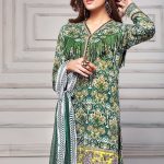 Buy this elegant unstitched Chiffon dress at a very decent price of 2700 by Gul Ahmed Chiffon collection 2018
