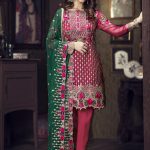 Elegant Bright pink stitched 3 piece pret wear by Imrozia Premium unstitched pret collection 2018