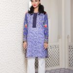 Elegant blue 3 unstitched pret dress by Sapphire spring collection 2018