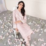 Elegant pink embroidered unstitched Pakistani pret dress by Sapphire unstitched collection 2018